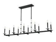 Kaden 10 Light 56" Linear Pendant in Matte Black