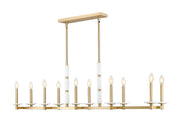 Kaden 10 Light 56" Linear Pendant in Modern Gold