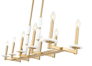 Kaden 10 Light 56" Linear Pendant in Modern Gold