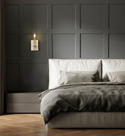 Kaden 1 Light 5" Wall Sconce in Modern Gold in a room setting