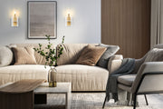 Kaden 1 Light 5" Wall Sconce in Modern Gold in a room setting