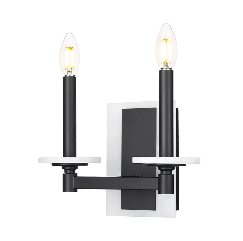 Kaden 2 Light 11" Wall Sconce in Matte Black
