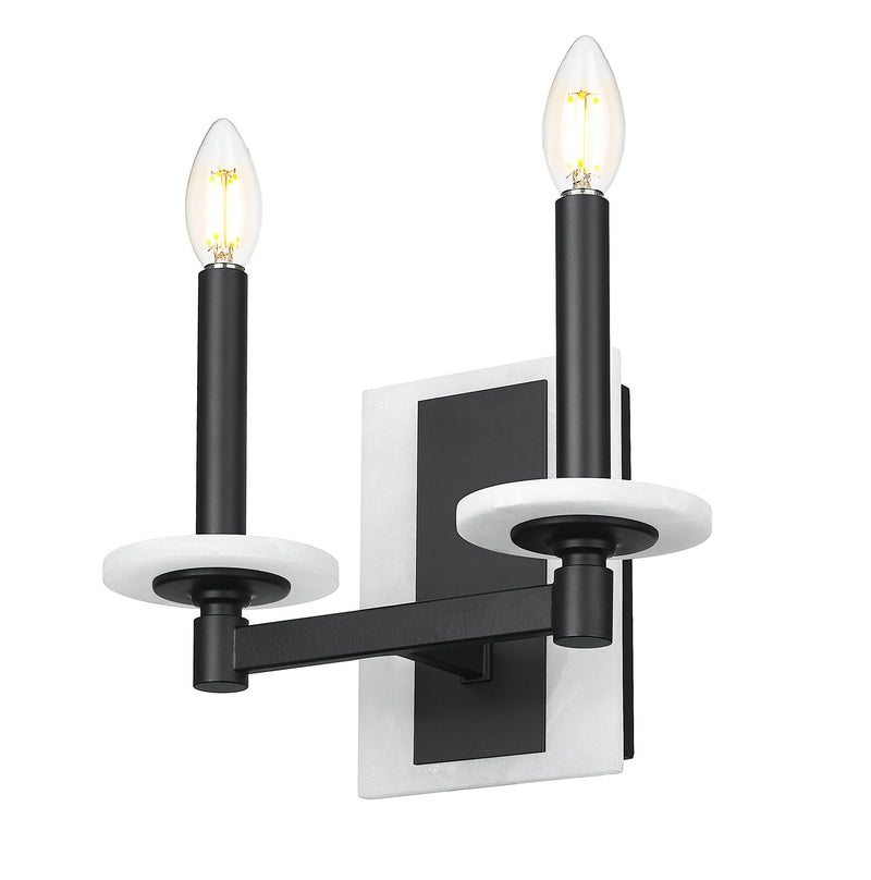 Kaden 2 Light 11" Wall Sconce in Matte Black