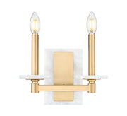 Kaden 2 Light 11" Wall Sconce in Modern Gold