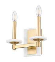 Kaden 2 Light 11" Wall Sconce in Modern Gold