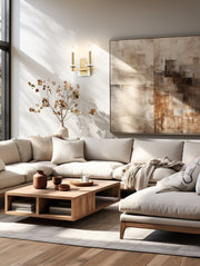 Kaden 2 Light 11" Wall Sconce in Modern Gold in a room setting