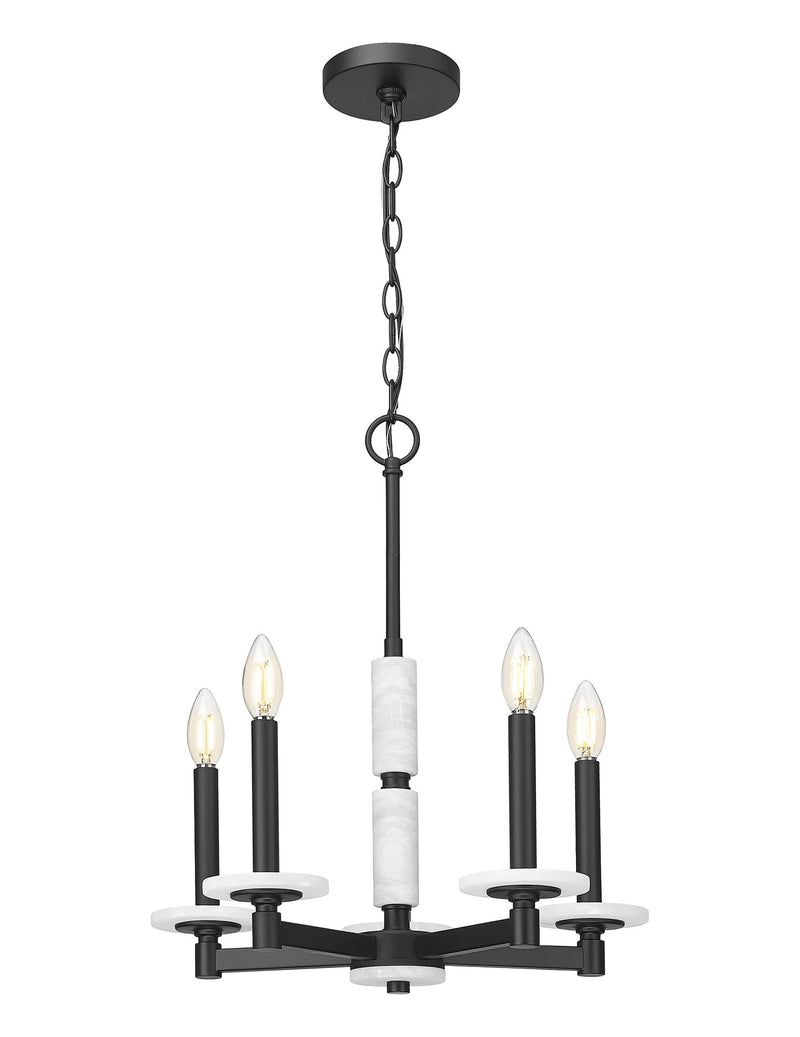 Kaden 5 Light 18" Chandelier in Matte Black