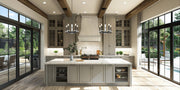 Kaden 5 Light 18" Chandelier in Matte Black in a room setting