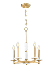 Kaden 5 Light 18" Chandelier in Modern Gold