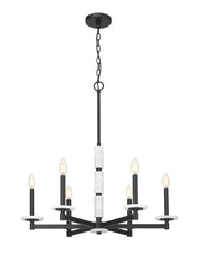 Kaden 6 Light 28" Chandelier in Matte Black