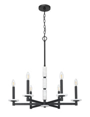 Kaden 6 Light 28" Chandelier in Matte Black