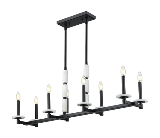 Kaden 8 Light 44" Linear Pendant in Matte Black