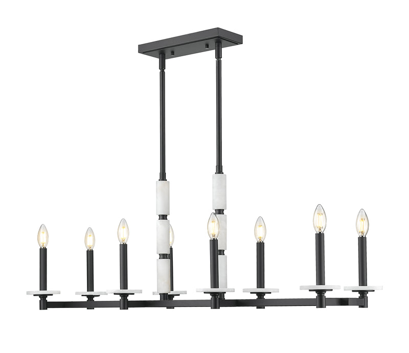 Kaden 8 Light 44" Linear Pendant in Matte Black