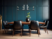 Kaden 8 Light 44" Linear Pendant in Matte Black in a room setting