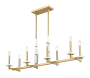 Kaden 8 Light 44" Linear Pendant in Modern Gold