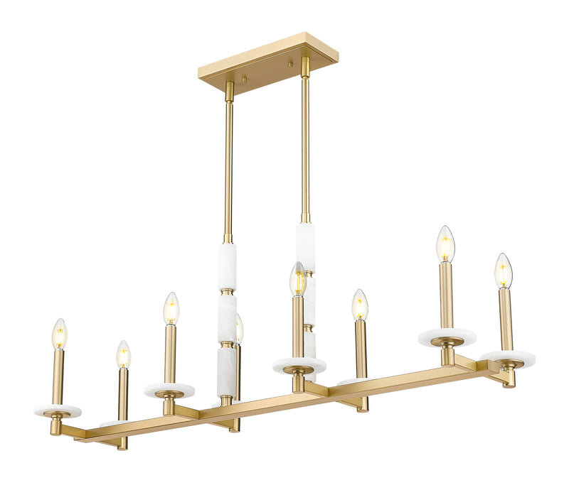 Kaden 8 Light 44" Linear Pendant in Modern Gold