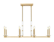 Kaden 8 Light 44" Linear Pendant in Modern Gold
