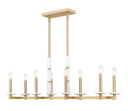 Kaden 8 Light 44" Linear Pendant in Modern Gold
