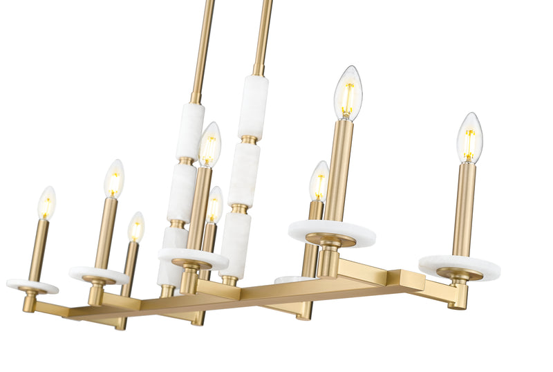 Kaden 8 Light 44" Linear Pendant in Modern Gold