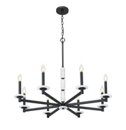 Kaden 8 Light 36.5" Chandelier in Matte Black
