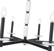 Kaden 8 Light 36.5" Chandelier in Matte Black