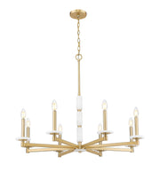 Kaden 8 Light 36.5" Chandelier in Modern Gold