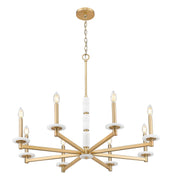 Kaden 8 Light 36.5" Chandelier in Modern Gold