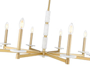 Kaden 8 Light 36.5" Chandelier in Modern Gold