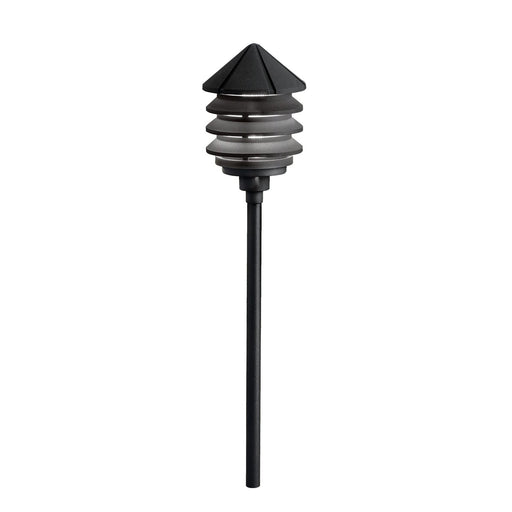 Six Groove 9.5" Path and Spread Light in Textured Black