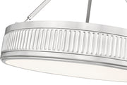 Quinn 3 Light 22" Semi Flush Mount in Satin Nickel