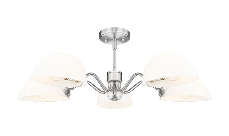 Breton 5 Light 33" Chandelier in Brushed Nickel