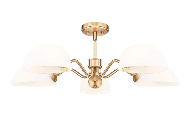 Breton 5 Light 33" Chandelier in Modern Gold