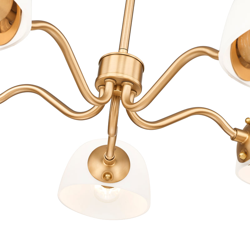 Breton 5 Light 33" Chandelier in Modern Gold