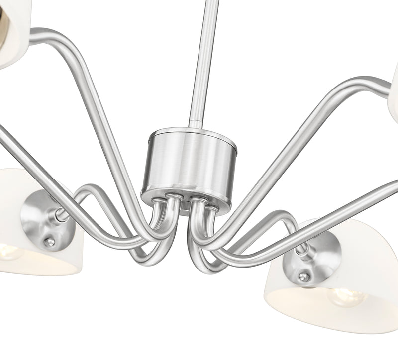 Breton 6 Light 39" Chandelier in Brushed Nickel