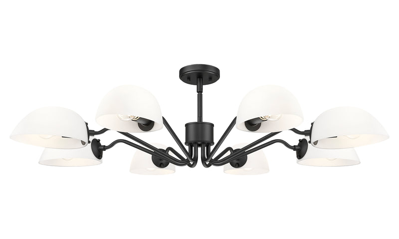 Breton 8 Light 46" Chandelier in Matte Black