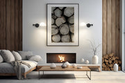Breton 1 Light 28" Wall Sconce in Matte Black in a room setting