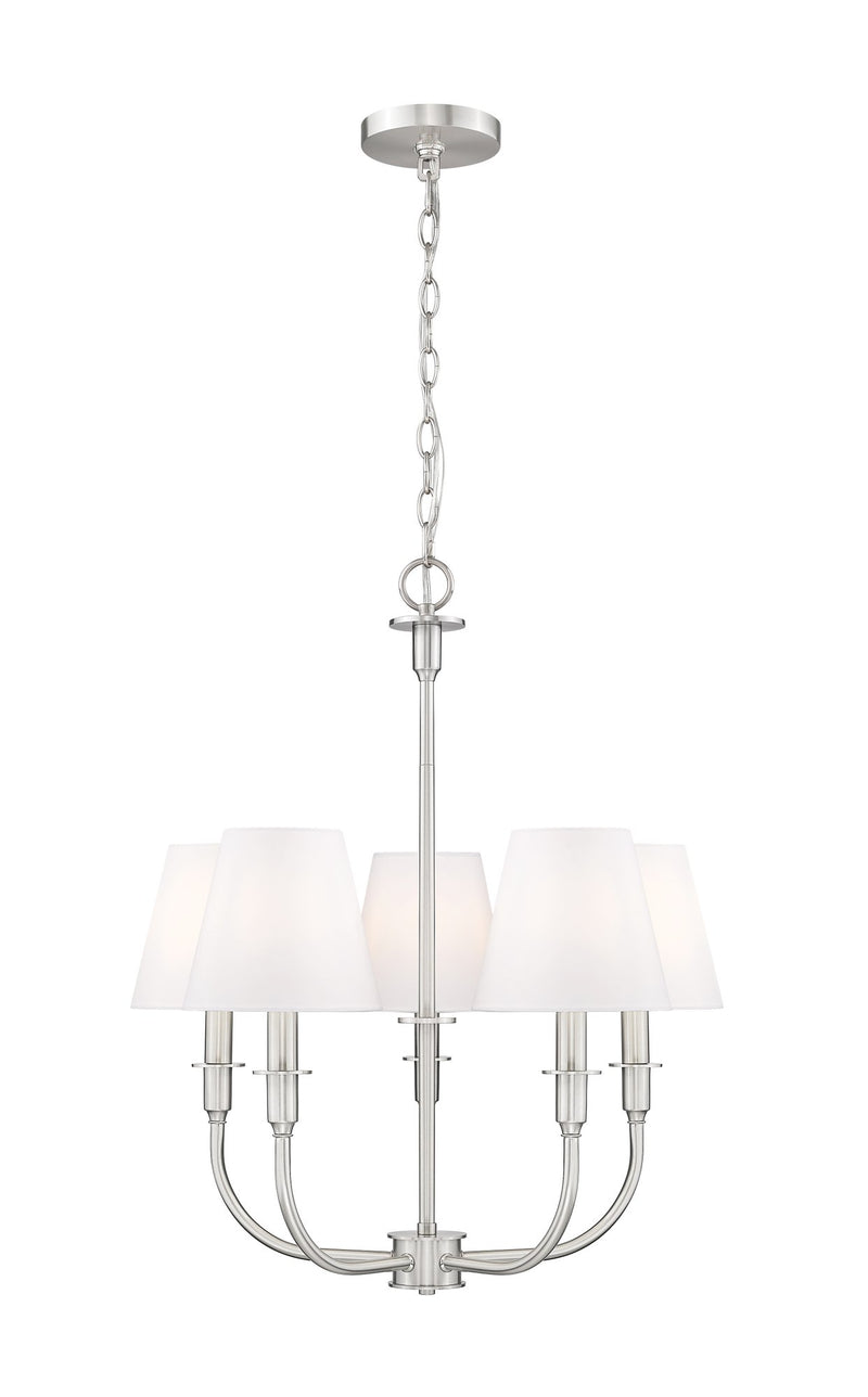 Tova 5 Light 22.5" Chandelier in Brushed Nickel