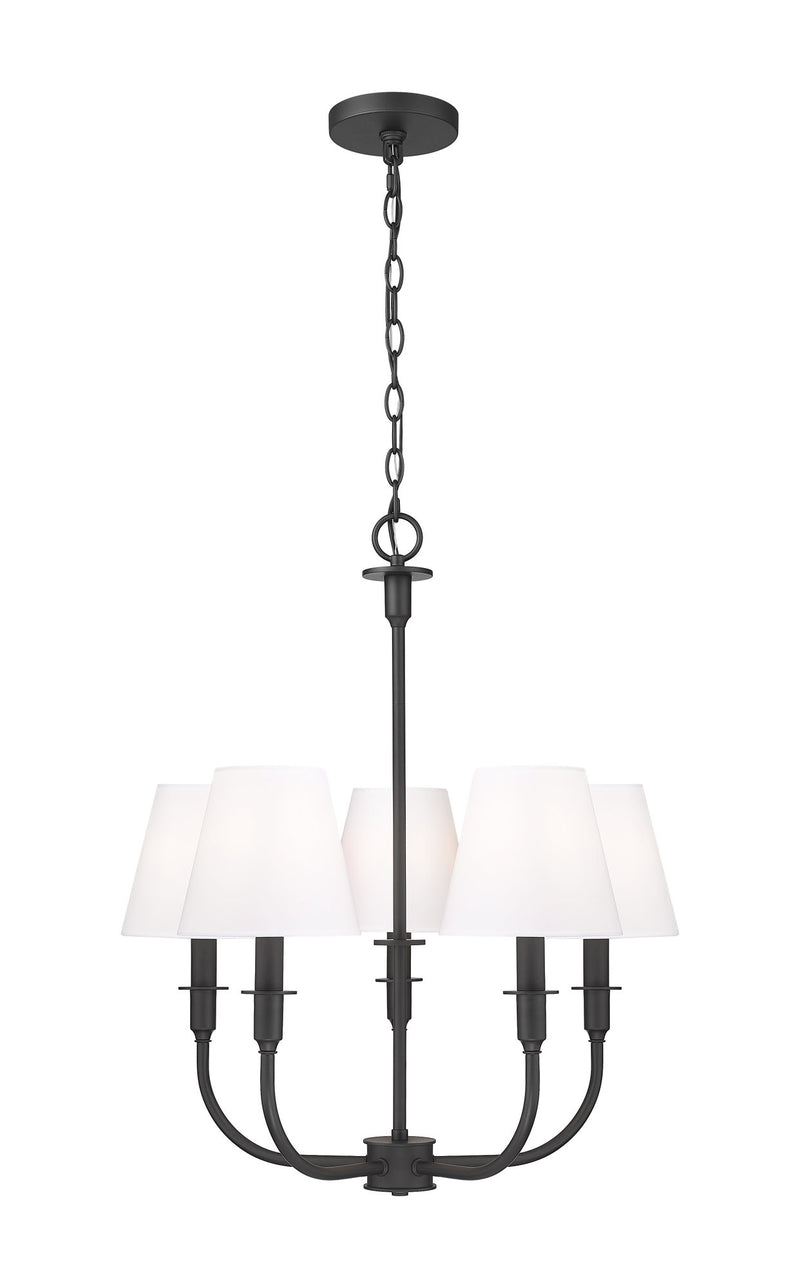 Tova 5 Light 22.5" Chandelier in Matte Black
