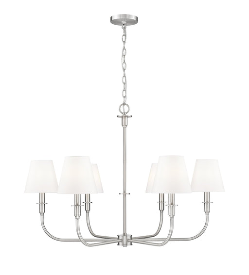 Tova 6 Light 36.5" Chandelier in Brushed Nickel