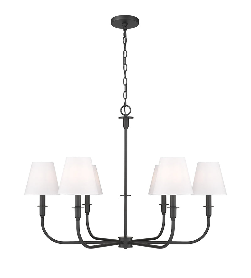 Tova 6 Light 36.5" Chandelier in Matte Black