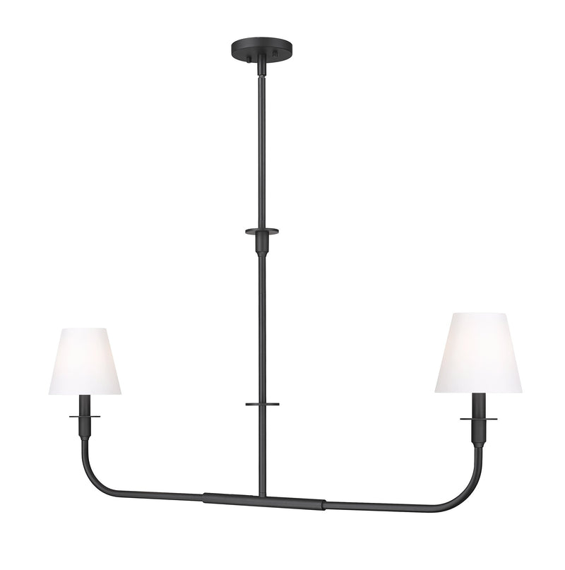 Tova 2 Light 45.75" Linear Chandelier in Matte Black