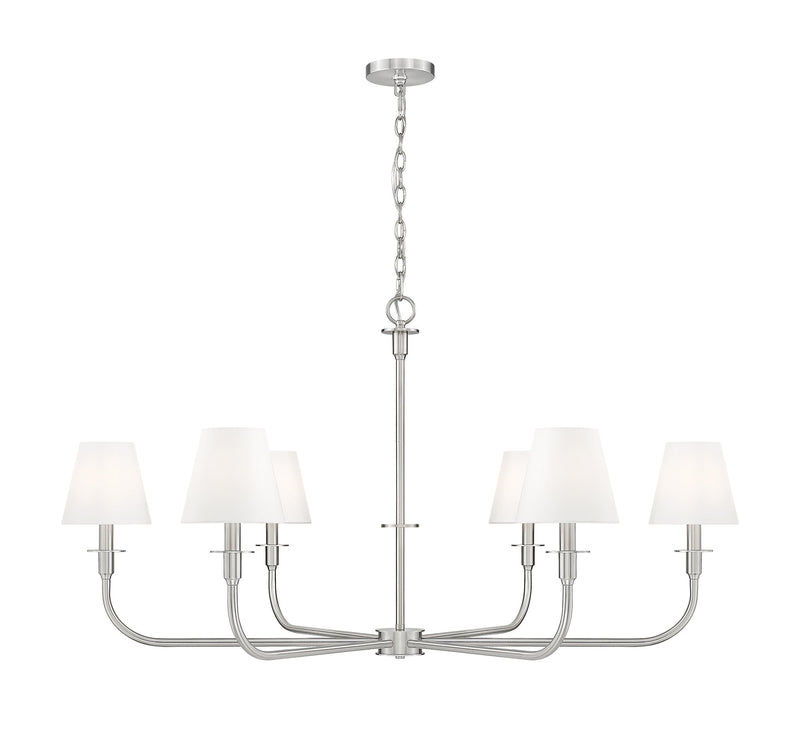 Tova 6 Light 48.75" Chandelier in Brushed Nickel