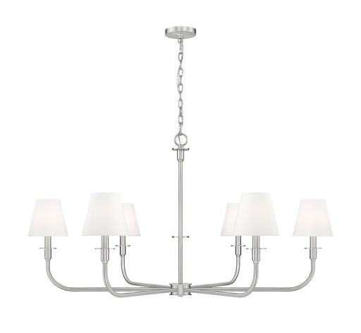 Tova 6 Light 48.75" Chandelier in Brushed Nickel