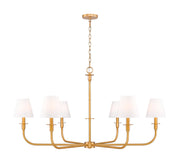 Tova 6 Light 48.75" Chandelier in Rubbed Brass