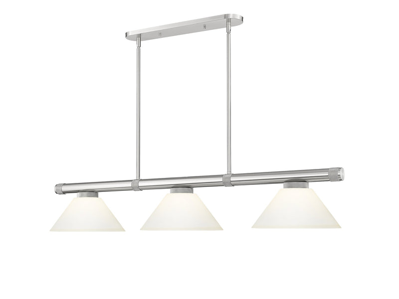 Vanguard 3 Light Billiard in Brushed Nickel