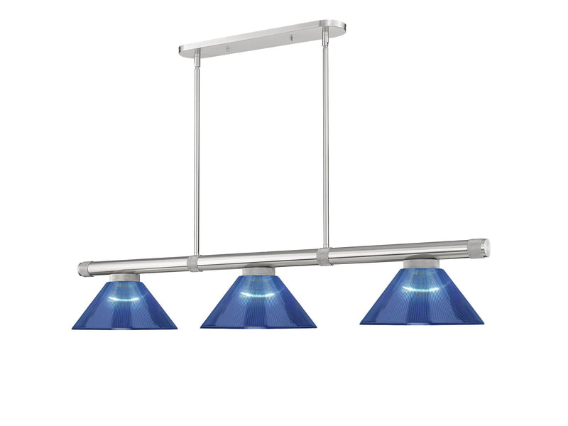 Vanguard 3 Light Billiard in Brushed Nickel