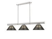 Vanguard 3 Light Billiard in Brushed Nickel