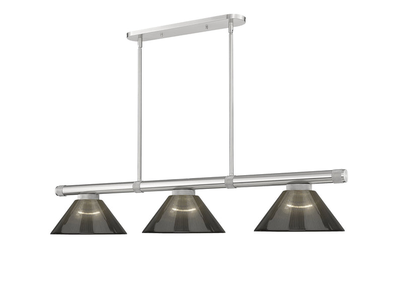 Vanguard 3 Light Billiard in Brushed Nickel