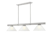 Vanguard 3 Light Billiard in Brushed Nickel