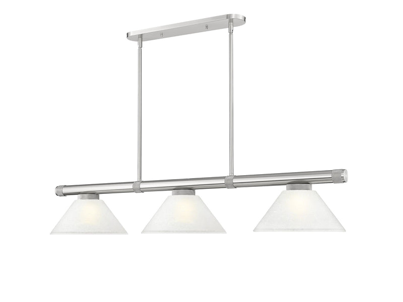 Vanguard 3 Light Billiard in Brushed Nickel